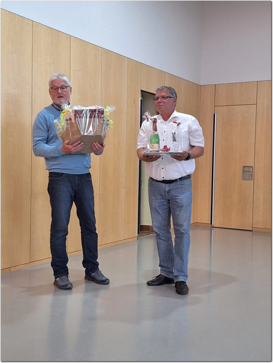 Ehrung für 30 Jahre kommunale Ratsarbeit Peter Scheidweiler und Marco Kneip, Ortsbürgermeister
